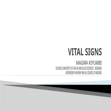 VITAL SIGNS OF THE HUMAN BODY IN ANATOMY | PPTX