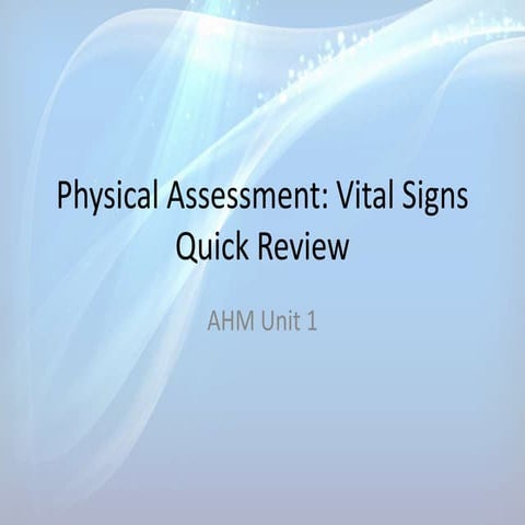 Vital signs review 