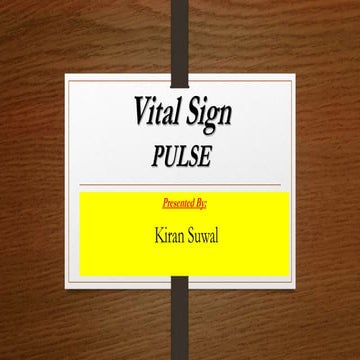 Vitals sign pulse
