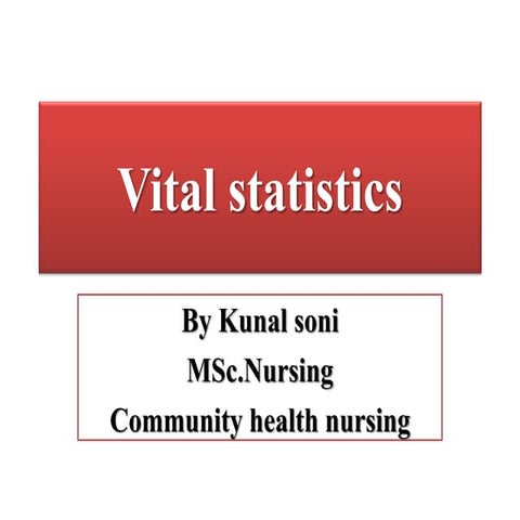 Vital statistics