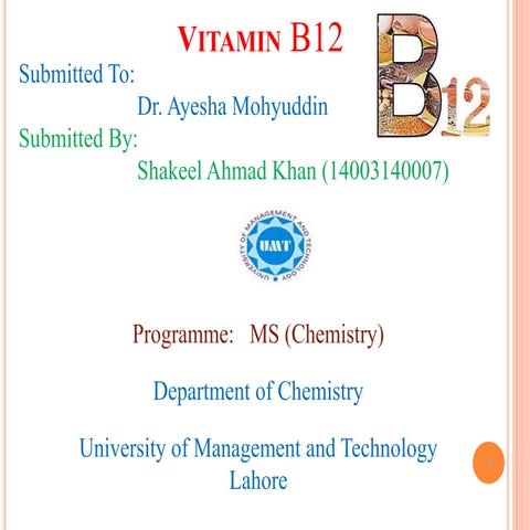 Vitamin B12 Biochemistry.pptx