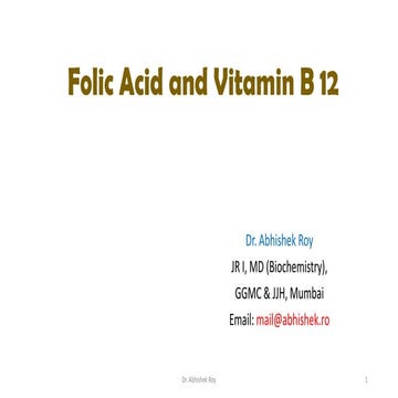 Vitamin B12 and Folate