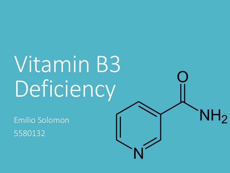 Vitamin B3 deficiency