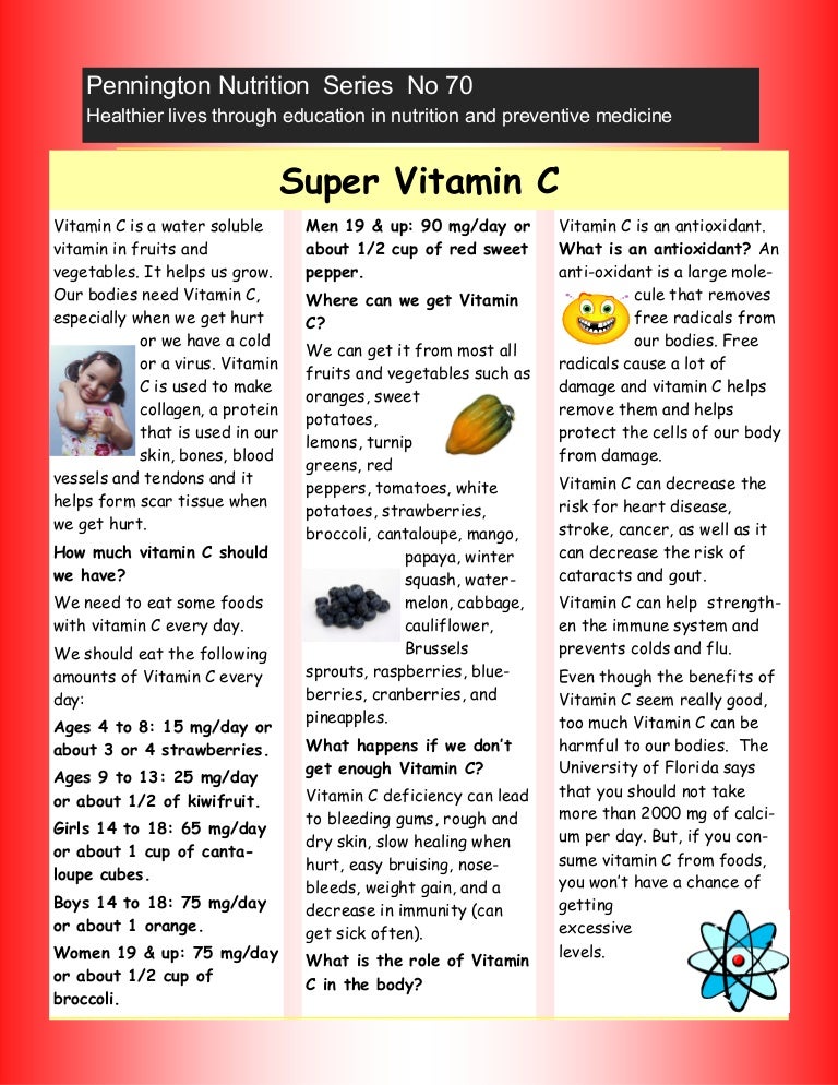 What kids need to know about Vitamin C