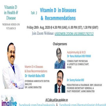 Vitamin D Part  3-Vitamin D in Diseases and Dose Recommendations