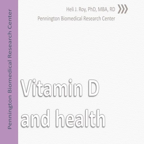 Vitamin d and health