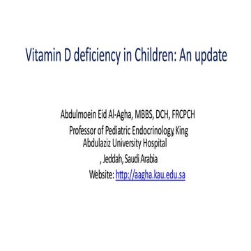 Vitamin d deficiency in children | PDF