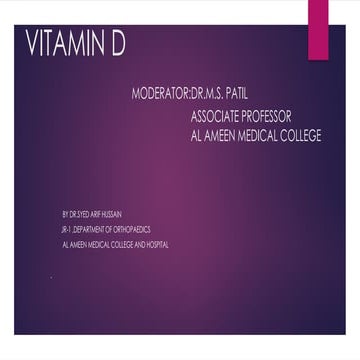 Vitamin D power point presentation in AMC