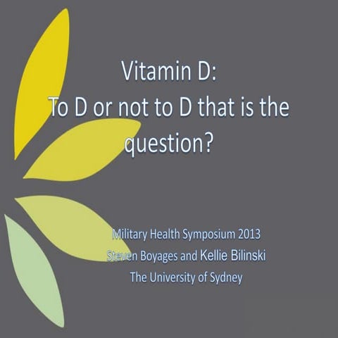 Vitamin d presentation military health symposium