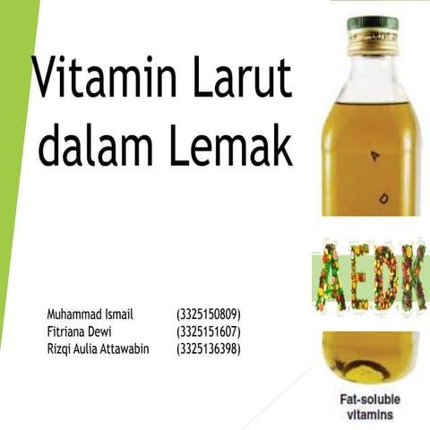 Vitamin larut dalam lemak  