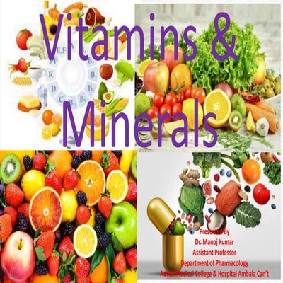 Pharmacology of Vitamins & Minerals 