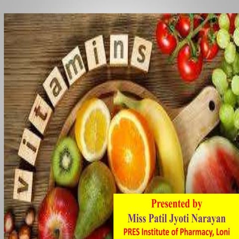 Vitamins -Fat soluble vitamins & water Soluble vitamins