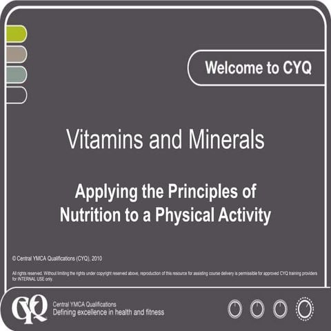 Vitamins and Minerals