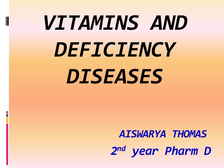 Vitamin Deficiency Chart Pdf