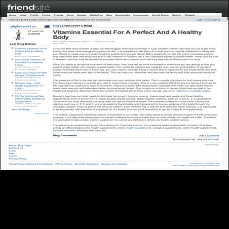 Vitamins essential for a perfect and a healthy body