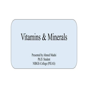 Vitamins & Minerals