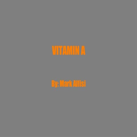 Vitmain A | PPT