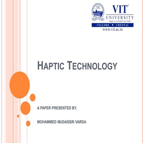 HAPTIC TECHNOLOGY