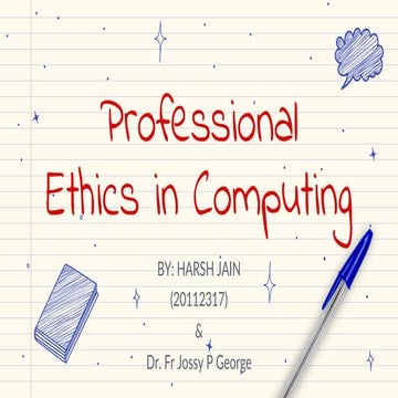 Overview of Ethics in Computing | PPT