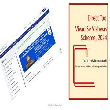 Direct Tax Vivad Se Vishwas Scheme 2024 -DTVSVS 2024