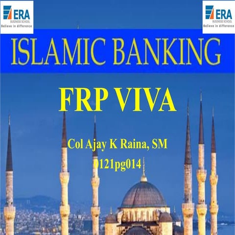 Final Research Project Synopsis ppt for viva : Islamic Banking in India