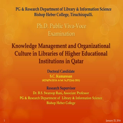 Knowledge Management & Organizational Culture