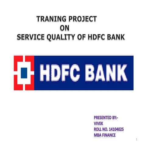 service quality of HDFC bank