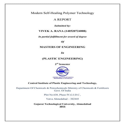 morden self healing polymer technology