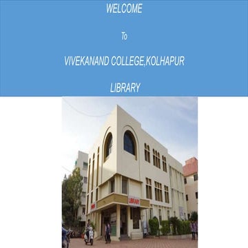 Vivekanand college library naac ppt