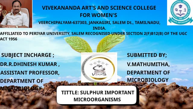 Sufur important bacteria and their functions, Application