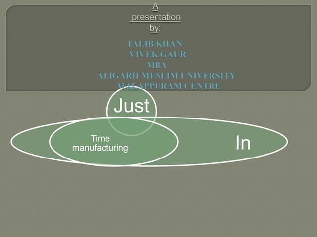 Just In Time Manufacturing Process | PPT