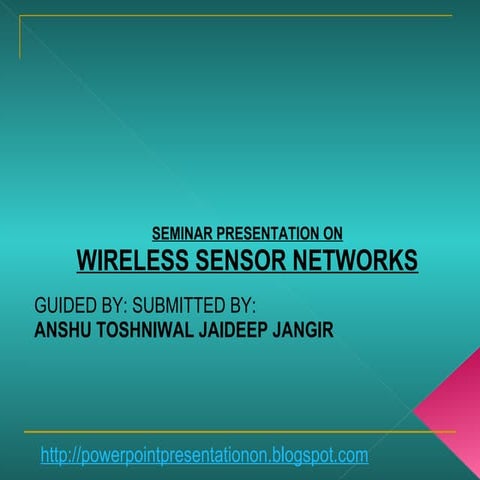 wireless sensor network | PPT