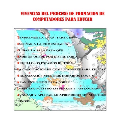 Vivencias Del Proceso De Formacion De Computadores Para Educar