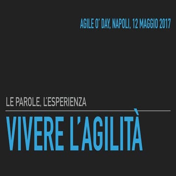 Vivere l'agilità
