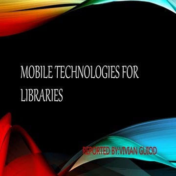 mobile technologies for libraries