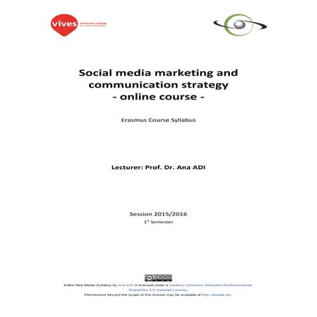 Social Media Marketing and Communication Strategy_syllabus Jan2016