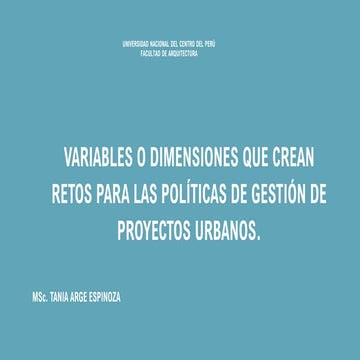 Vivienda y Movilidad urbana retos politicos