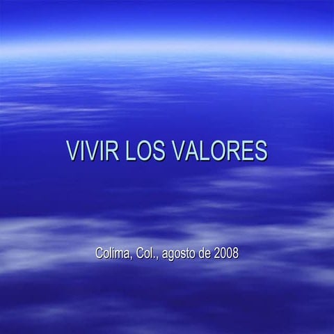 Vivir los valores