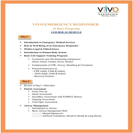 Emergency Response and trauma training | PDF