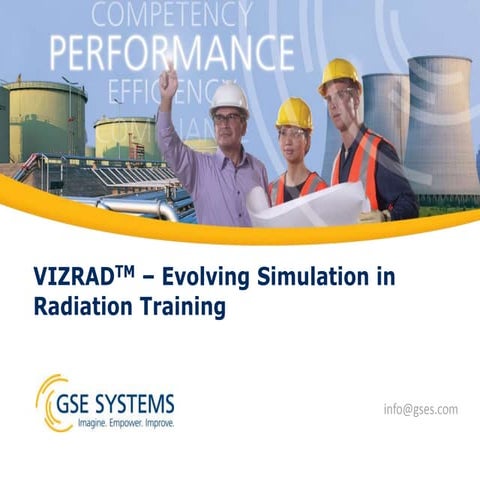 VIZRAD - Evolving Simulaton in Radiation Training