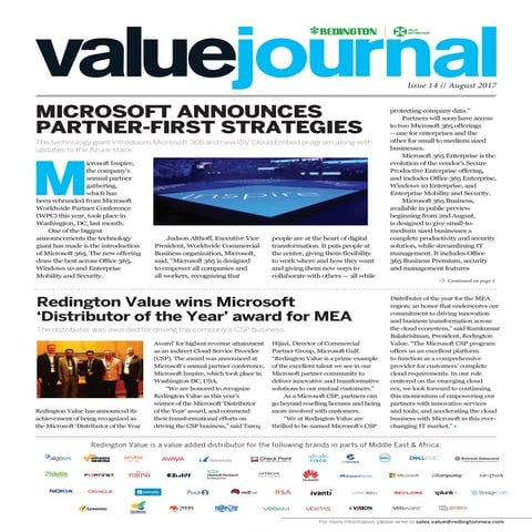 Redington Value Journal - August 2017