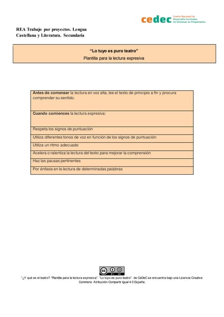 Plantilla para la lectura expresiva