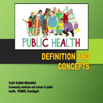 Definition and concepts of public health