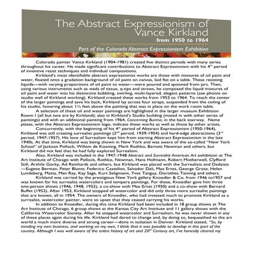 The Abstract Expressionism of Vance Kirkland