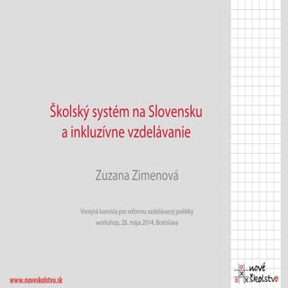 Zuzana Zimenová | Školský systém na...