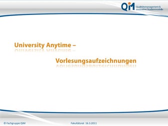 Vorlesungsaufzeichnung