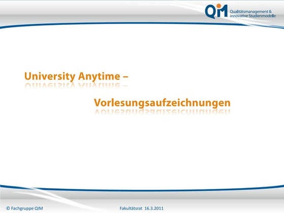 Vorlesungsaufzeichnung