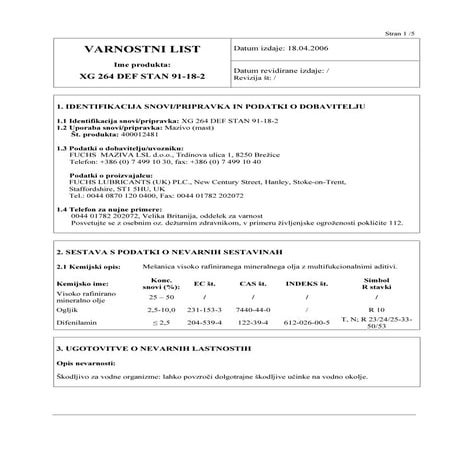 Vl Xg 264 Def Stan 91 18 2 | PDF
