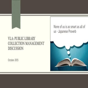 VLA Public Library Collection Management Program 2015
