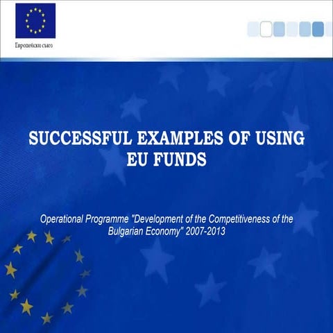 Successful examples of using EU funds